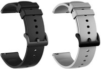 Firetook 22mm Silicone Strap for Smart Watches Compatible with Noise, Fireboltt, Boat Xtend, Pebble, Boat, Boat Flash, Noise Color fit,Ultra Smart Watch Smart Watch Strap(Grey, Black)