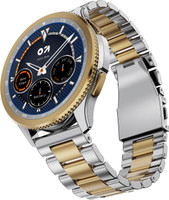 GOBOULT Pyro Rotating Bezel, 1.43" AMOLED, 600 Nits, Health Tracker Smartwatch(Gold Silver Strap, Free Size)