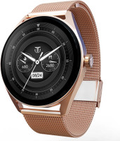 Titan Crest-1.43''|Premium Design|AMOLED|AOD|Working Crown|BT Calling|Fast Charge|IP68 Smartwatch(Rose Gold Strap, Free Size)