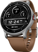 boAt Lunar Discovery w/ Turn by Turn Navigation, 3.53 cm HD Display & BT Calling Smartwatch(Brown Strap, Free Size)