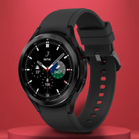 SAMSUNG Watch 4 Classic LTE 46mm Super AMOLED LTE, Body Composition Tracking(Black Strap, Free Size)