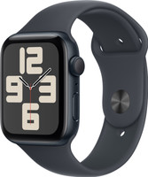 Apple Watch SE 2 GPS 44mm (2nd Gen) Midnight Aluminium with Midnight Sport Band(Midnight Strap, Free Size)