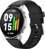 AMAZFIT POP 3R Smart Watch With 1.43" AMOLED Display, BT Calling and AI Voice Assistance Smartwatch(Black Premium Strap, Free Size)