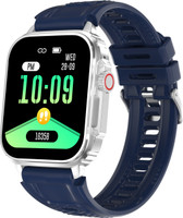 alt Hunk, 1.96", BT Calling, 200 Watchfaces,120 Sports modes, 500 nits, Rugged Metal Smartwatch(Blue Strap, Free Size)