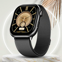 Fire-Boltt Brillia Pro 51.3mm (2.02) Largest AMOLED Display, Bluetooth Calling,Premium Look Smartwatch(Black Mesh Strap, Free Size)