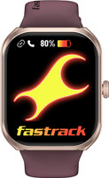 Fastrack Revoltt FS2+,Functional Crown,51mm UltraVU Display,BT Calling,200+ Watch Faces Smartwatch(Wine Red Strap, Free Size)