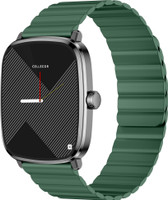 Cellecor VISION 2.01" Super Retina AMOLED Display| 1200 NITS| AOD|AI Voice|Magnetic Strap Smartwatch(GARNISH/GREEN Strap, Free Size)