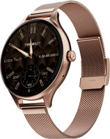 Fire-Boltt Hurricane Air 1.26 Round Display Rotating Crown Metal Body Wireless Charging Smartwatch(Rose Metal Strap, Free Size)