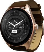Titan Crest-1.43''|Premium Design|AMOLED|AOD|Working Crown|BT Calling|Fast Charge|IP68 Smartwatch(Brown Strap, Free Size)