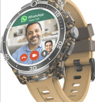 Bestarc Max Android 5G Smartwatch with Google Maps for Women Smartwatch(Dessert Brown Strap, Free Size)