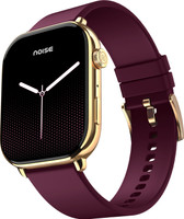 Noise Icon 4 with Stunning 1.96'' AMOLED Display, Metallic Finish, BT Calling Smartwatch(Deep Wine Strap, Regular)