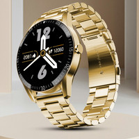 Fire-Boltt Talk 35.3mm (1.39) Bluetooth Calling with SpO2, Metal Body & Luxury Design Smartwatch(Gold Milanese Strap, 46)