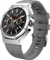 Cellecor E4 EDGE 1.52" HD+ Round Display with 850 NITS | BT-Calling | AOD | Smartwatch(Silver Grey Strap, Free Size)