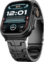 GOBOULT (formerly Boult) Crown Pro 2.01", Working Crown, AOD, Zinc Alloy Frame Smartwatch(Midnight Black Strap, Free Size)