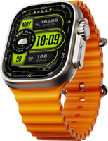 Boult Crown Pro 2.01" AMOLED, BT Calling, Working Crown, AOD, Zinc Alloy Frame, SpO2 Smartwatch(Tangerine Strap, Free Size)