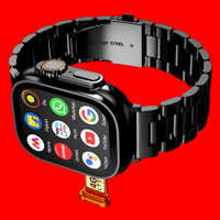 Bestarc 5G/4G Android Smart Watch Support Bluetooth/YouTube/Wi-Fi/Facebook/GPS/WhatsApp Smartwatch(Black Chrome Strap, Free Size)