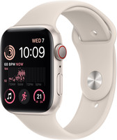 APPLE Watch SE GPS + Cellular (2nd Gen) Heart Rate Monitor, Sleep and Health Tracker(Starlight Sport Strap, 44mm)