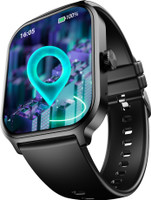 boAt Storm Call 3 Plus w/ Turn by Turn Navigation, QR Tray, 49.7cm(1.96") HD Display Smartwatch(Active Black Strap, Free Size)