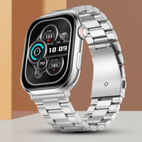 Fire-Boltt Brillia Pro 51.3mm (2.02) Largest AMOLED Display, Bluetooth Calling,Premium Look Smartwatch(Silver Chain Strap, Free Size)