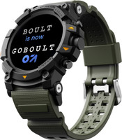 GOBOULT Thrux 1.39''HD Screen, GPS Tracker, Working Crown Smartwatch(Green Strap, Free Size)