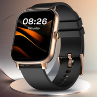 Noise Icon Buzz 1.69" Display with Bluetooth Calling, Built-In Games, Voice Assistant Smartwatch(Black Strap, Regular)