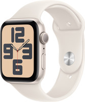 Apple Watch SE 2 GPS 44mm (2nd Gen) Starlight Aluminium with Starlight Sport Band(Starlight Strap, Free Size)