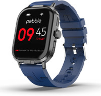 Pebble Nomad Pro 1.99” True HD Display, BT Calling, Health Suite, DIY Watch Faces Smartwatch(NAVY BLUE Strap, Free Size)