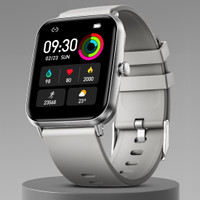 Fire-Boltt Ninja Calling Pro Plus 46.5mm (1.83) Display Bluetooth Calling, AI Voice Smartwatch(Silver Strap, Free Size)