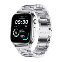 Fire-Boltt Rise Luxe 2026 Stainless Steel, 47mm (1.85) Display, Pro Games, 120+ Sports Smartwatch(Silver Strap, Free Size)