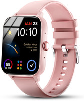 Nervfit Vibe 1.85" TrueColor+ Super HD, BT Calls, Waterproof, HR, BP, Sleep Tracking Smartwatch(Orchid Pink Strap, Free size)