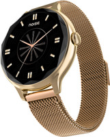 Noise Grace Women's Collection 1.1 AMOLED Display with Diamond Cut Metal Dial Smartwatch(Gold Link Strap, Regular)