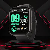 boAt Wave Neo Plus with 1.96" HD Display, BT Calling, Coins & Face Studio Smartwatch(Active Black Strap, Free Size)