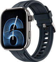 Noise Pro 6 Max 1.96'' Amoled Display with AI Watch Faces, Built-in GPS & AI Companion Smartwatch(Blue Titanium Strap, Regular)