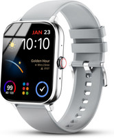 Nervfit Vibe 1.85" TrueColor+ Super HD, BT Calls, Waterproof, HR, BP, Sleep tracking Smartwatch(Cloud Grey Strap, Free size)