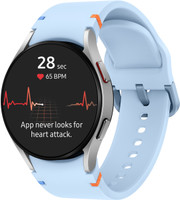 SAMSUNG Galaxy Watch FE, 40mm BT, Sapphire Crystal Display, Sleep Coach, Fall Detection(Silver Strap, Small)