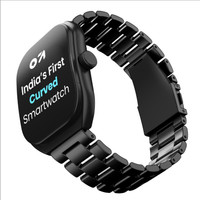 GOBOULT (previously Boult) Trail 2.01" 3D Curved Display, Working Crown, Health Monitor Smartwatch(Metal Black Strap, Free Size)