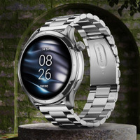 Noise Mettle 1.4'' display, Stainless Steel finish with Metal Strap, Bluetooth Calling Smartwatch(Silver Strap, Regular)