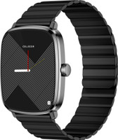 Cellecor 2.01" Super Retina AMOLED Display| 1200 NITS| AOD|AI Voice|Magnetic Strap Smartwatch(GARNISH/BLACK Strap, Free Size)