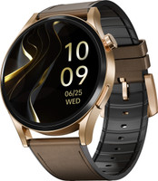 boAt Chrome Horizon, 1.51''(3.83cm) AMOLED Display, Video Watch Face, HRV Tracker Smartwatch(Coco Brown Strap, Free Size)