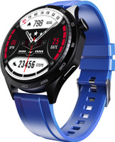 boAt Enigma Radiant Men Luxury watch w/ Functional Crown,1.43''(3.63 cm)AMOLED Screen Smartwatch(Deep Blue Strap, Free Size)