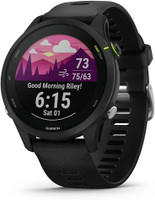 GARMIN Forerunner 255 Music,Wifi,Gps,Black, (A04308) Smartwatch(Black Strap, Free Size)