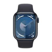 Apple Watch Series 9 GPS 41mm Midnight Aluminium Case with Midnight Sport Band - M/L(Midnight Strap, 41)