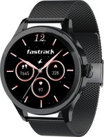 Fastrack Noir Pro-1.19''|Women's Fashion|AMOLED|AOD|1000 NITS|Functional Crown|BT Calling Smartwatch(Black Strap, Free Size)