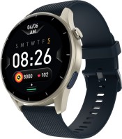 Noise Crew 1.38" Round Display with Bluetooth Calling, Metallic finish, IP68 Rating Smartwatch(Blue Strap, Regular)