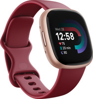 FITBIT Fitness Watch 6-Month Membership Smartwatch(Beet Juice Strap, L)