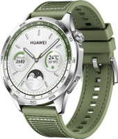 Huawei Watch GT4 46mm 14 Days Battery Life, TruSeen Tech for 24/7 Health Monitoring Smartwatch(Green Strap, One Size)