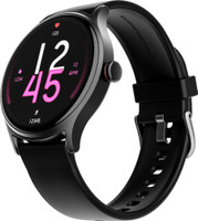 boAt Lunar Vista w/ 3.8 cm(1.52") HD & Always On Display,BT Calling, Functional Crown Smartwatch(Active Black Strap, Free Size)