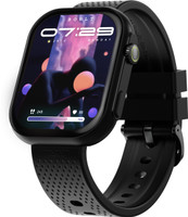 GOBOULT (formerly Boult) CrownX 2.0" HD Screen, Working Crown,1000Nits, Metallic Frame Smartwatch(Pure Black Strap, Free Size)