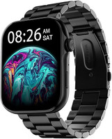 Noise Vision 3 with 1.96" AMOLED display with Thin Bezel, Metallic Build Smartwatch(Jet Black Elite Edition Strap, Regular)