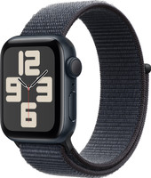 Apple Watch SE 2 GPS 40mm (2nd Gen) Midnight Aluminium with Ink Sport Loop(Ink Strap, Free Size)